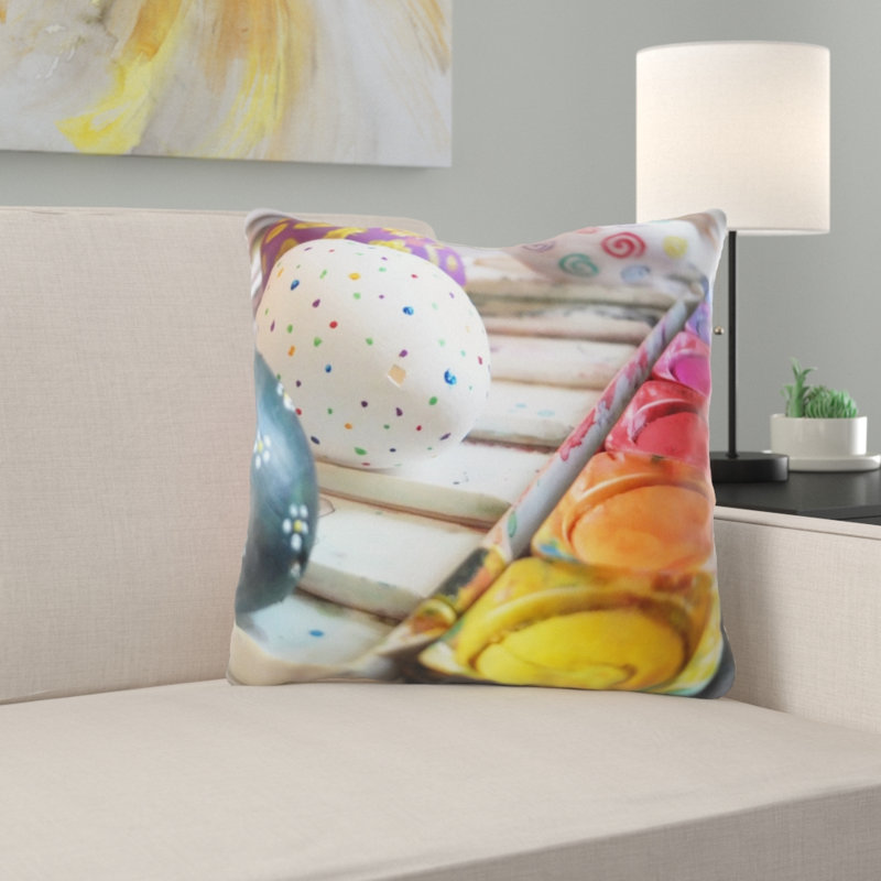 Coussin en oeuf de pâques Mccurdy, Microsuède, Intérieur
