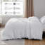 Ensemble de housse de couette unie 3 pièces - Literie 100% microfibre soyeuse avec taies d'oreiller, lavable à la machine-116630583-116630571