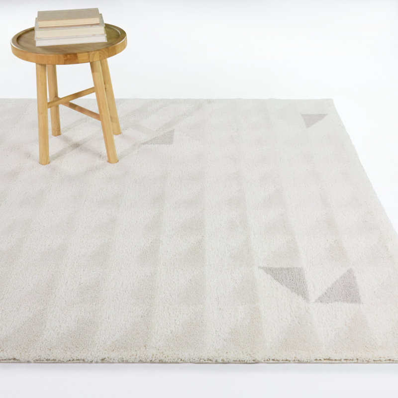 Coleford Cream Scandi Geometric Area Rug, Rectangle 5'3" x 7'