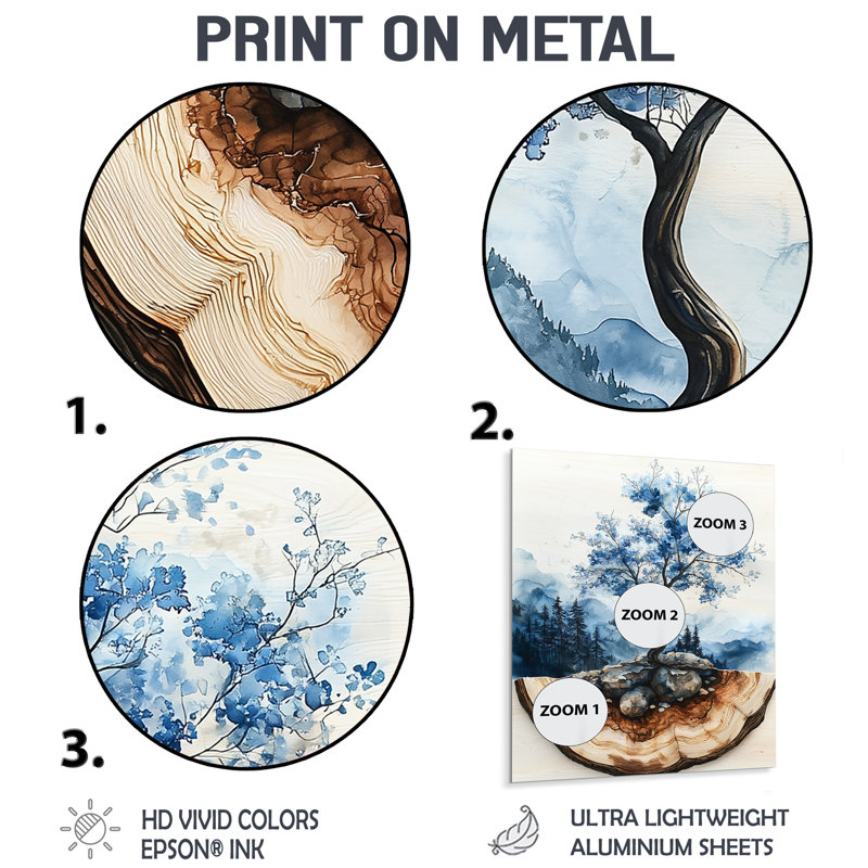 Kavonna IV - Décoration murale en métal Cherry Blossom, H 40 po x l 30 po