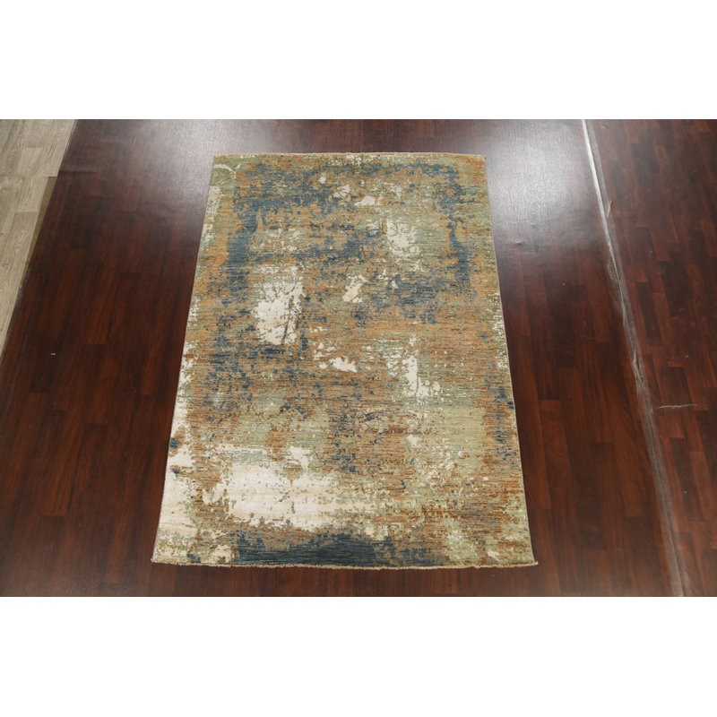 Tapis oriental abstrait artistique 6 x 9