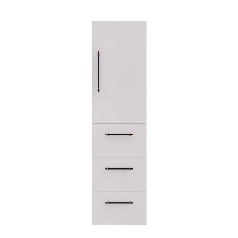 Eliza Bathroom Storage, White/Black