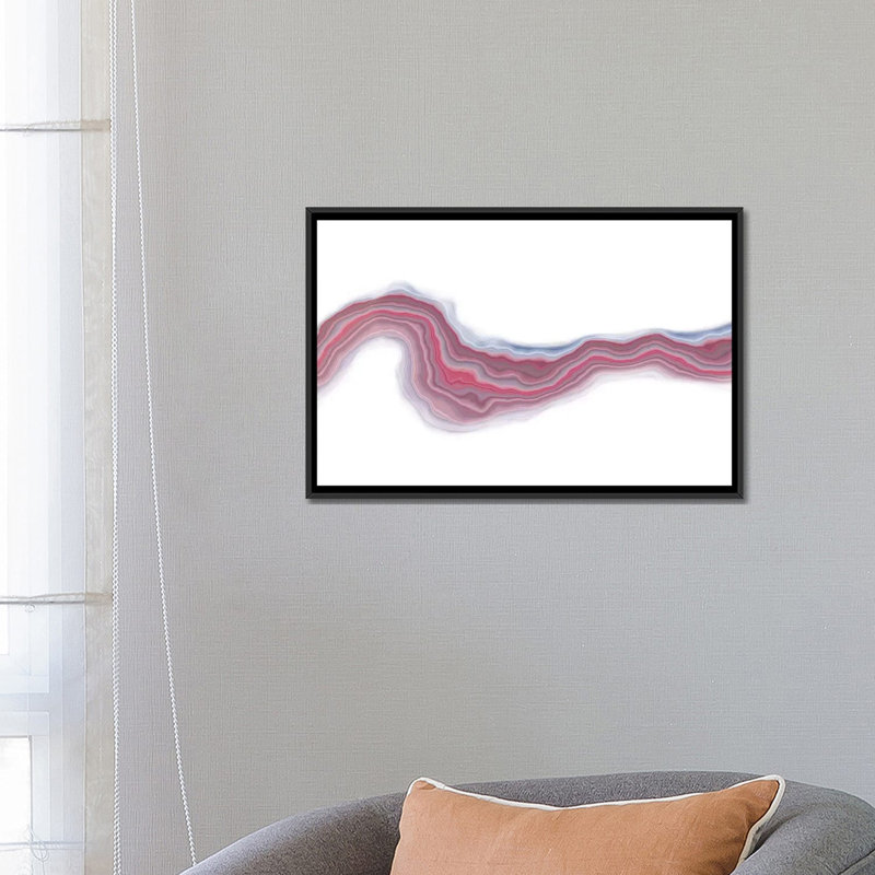 «Rose Velocity», impression sur toile tendue, H 18 po x l 26 po x P 1,5 po, Toile avec cadre noir, Pas de tapis