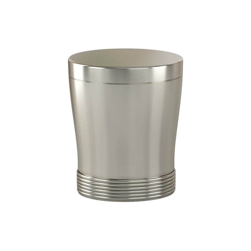 Meuble-lavabo spécial Oneita en acier inoxydable | Rangement élégant pour les cotons-tiges, les éponges et les sels de bain | Pot décoratif pour salle de bain, chambre à coucher | Finition étain