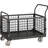 Platform Truck Cart With Cage, 5 In 1 Heavy Duty Platform Cart With Cage 2200 Lbs Capacity Foldable Push Cart.-245402331