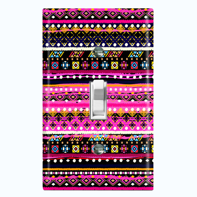 Patterned 1 - Gang Toggle Light Switch Standard Wall Plate