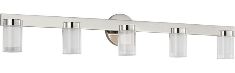 Esfera Small Bath, 5.9" H x 36" W x 3.4" D, Polished Nickel