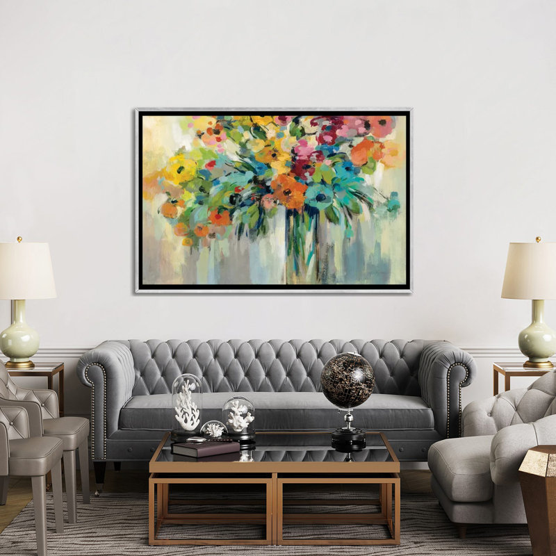 Nuage de fleurs par Silvia Vassileva - impression, Pas de tapis, H 40 po x l 60 po x P 1,5 po