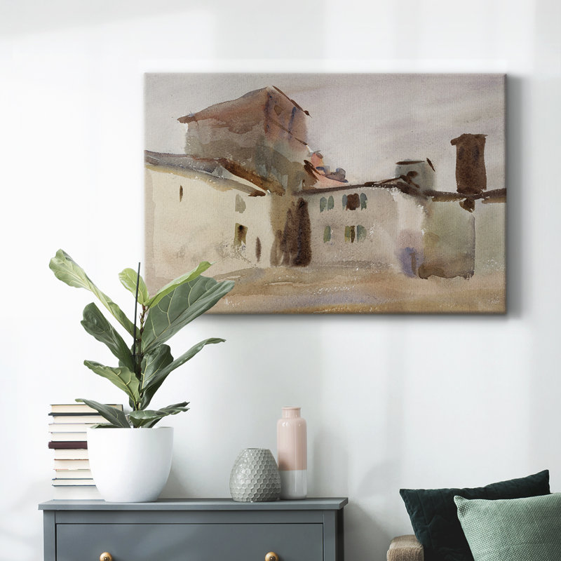 Paysage rétro-M, Wrapped Canvas, H 9 po x l 13 po