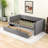 2 Drawers Upholstered Twin Daybed with Sturdy Slats-947355045