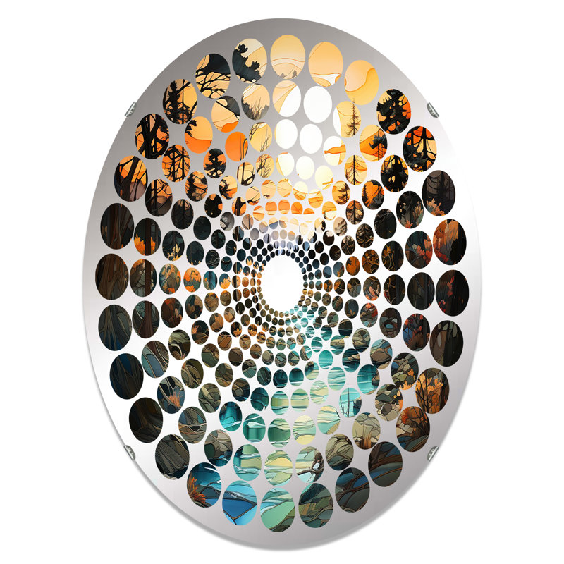 Miroir décoratif Radial Dot, 36 po x 24 po
