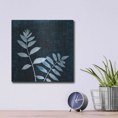 Red Barrel Studio® «Leaves on Linen II» par Debra Van Swearingen, art mural en métal