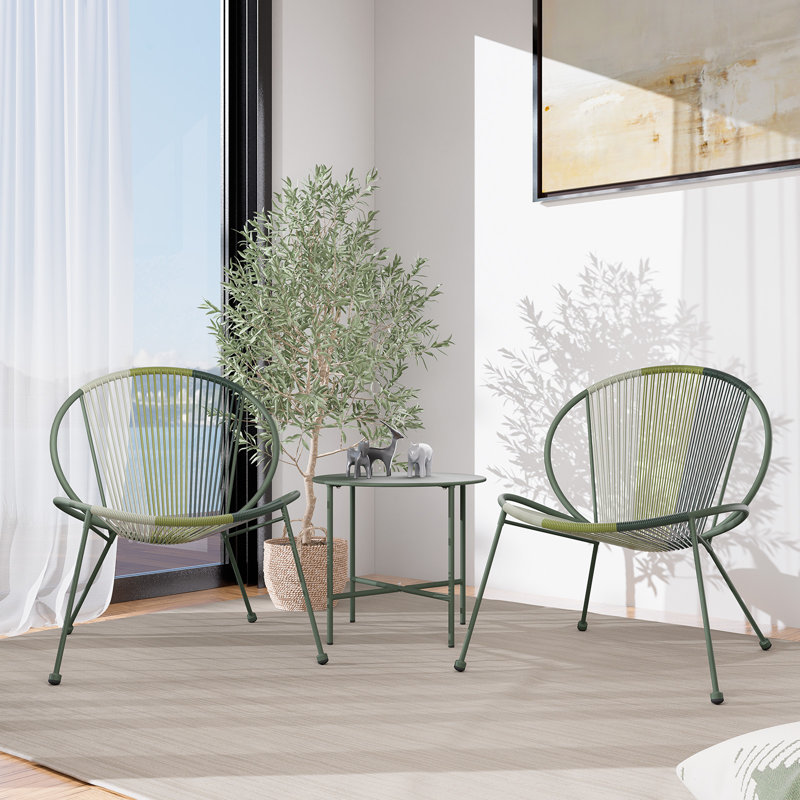 Halcott 2 - Person Patio Conversation Set, Green