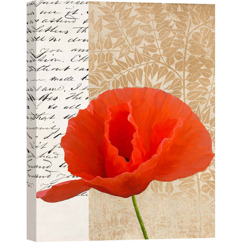 " Flowers: Poppy II" By Elena Dolci, 70cm H x 50cm W