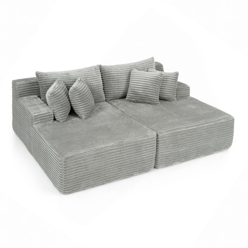Fauteuil paresseux à deux places, canapé compressé sans assemblage, fabriqué en tissu de velours, fauteuil moderne moelleux, utilisé pour les salons et les chambres à coucher