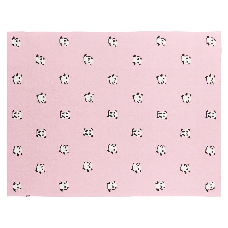 Bergmann Knitted Throw Blanket, Pink 