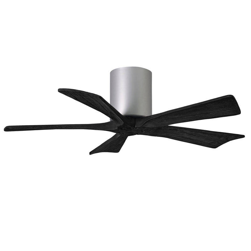 Ventilateur à pales encastré 5 pales Irene, Nickel brossé, Noir mat, 42"