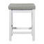 Mobilier de salle à manger à hauteur de comptoir - 3 tabourets à finition blanche et 4 prises pour table et tabourets