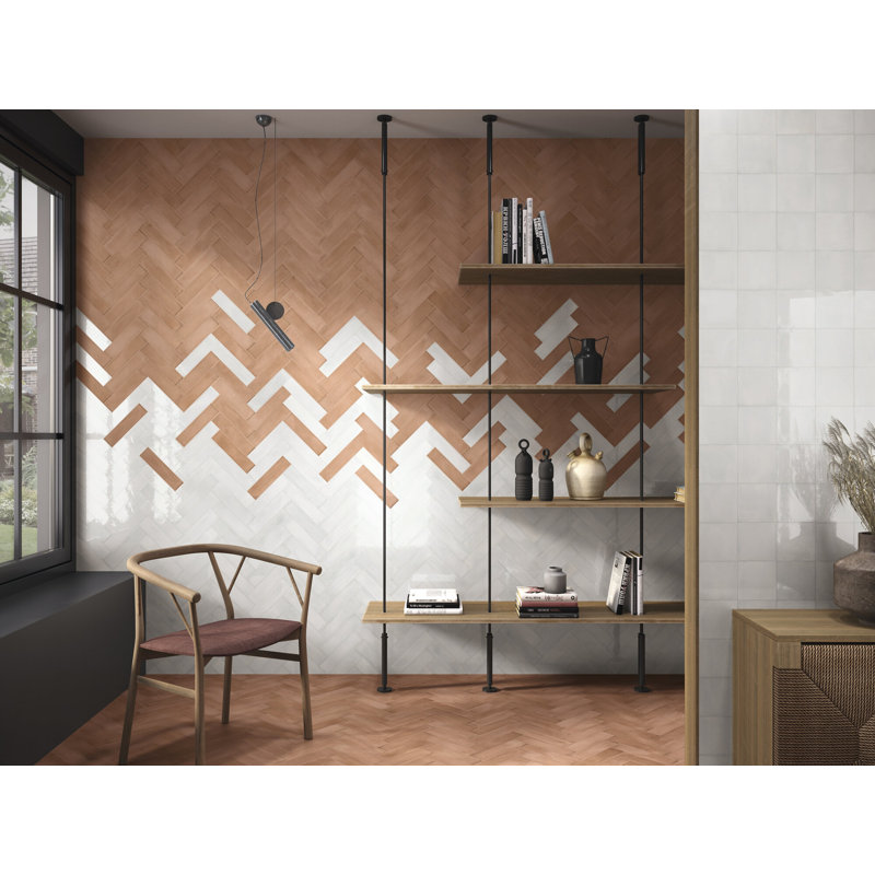 San Miyos 5" x 5" Porcelain Wall & Floor Tile, White