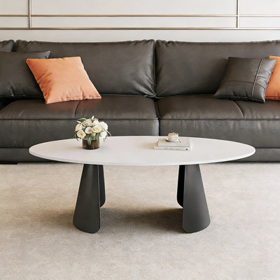 Table basse ovale en ardoise