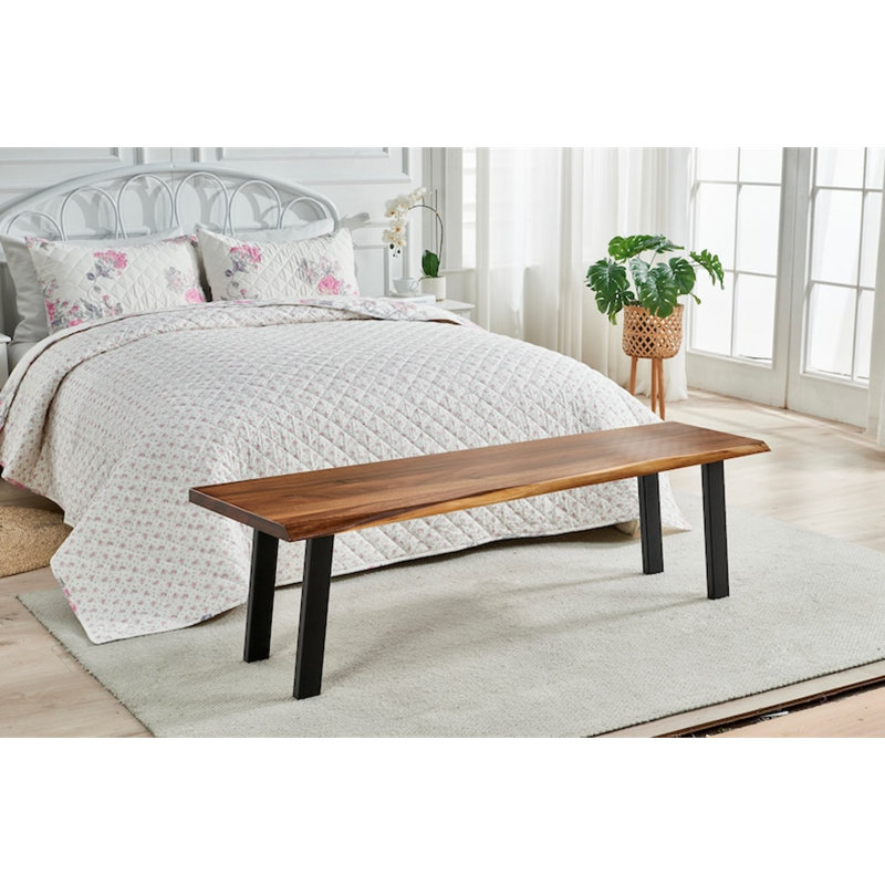 Bench, 17.5" H x 46" W x 14" D