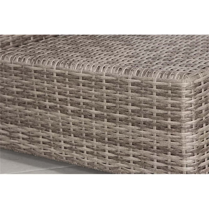 Ensemble de conversation chic en osier de rotin pour 2 personnes avec coussins moelleux - idéal pour les rassemblements extérieurs confortables