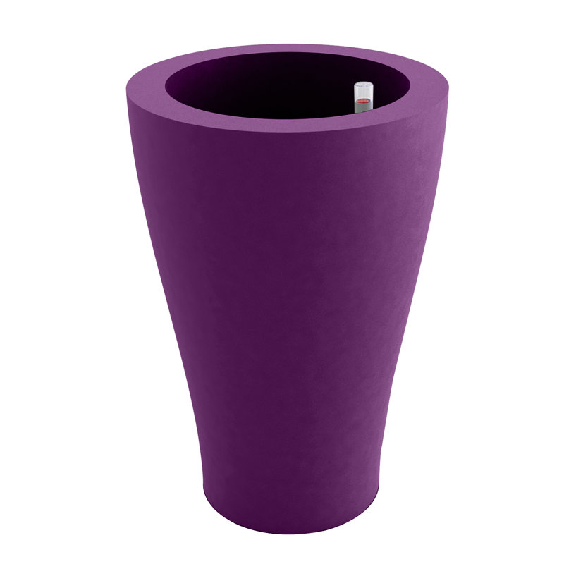 Curvada Resin Pot Planter, 39.25" H x 21.75" W x 21.75" D, Steel