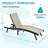 2 PCS All Weather Pool Lounge Chairs Ergonomic Design With Adjustable Backrest-280123593