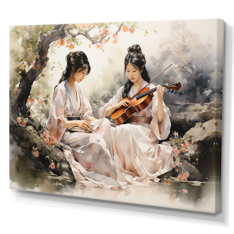 «China Art Jasmine Tea» - impression, H 24 po x l 32 po x P 1 po, Toile tendue