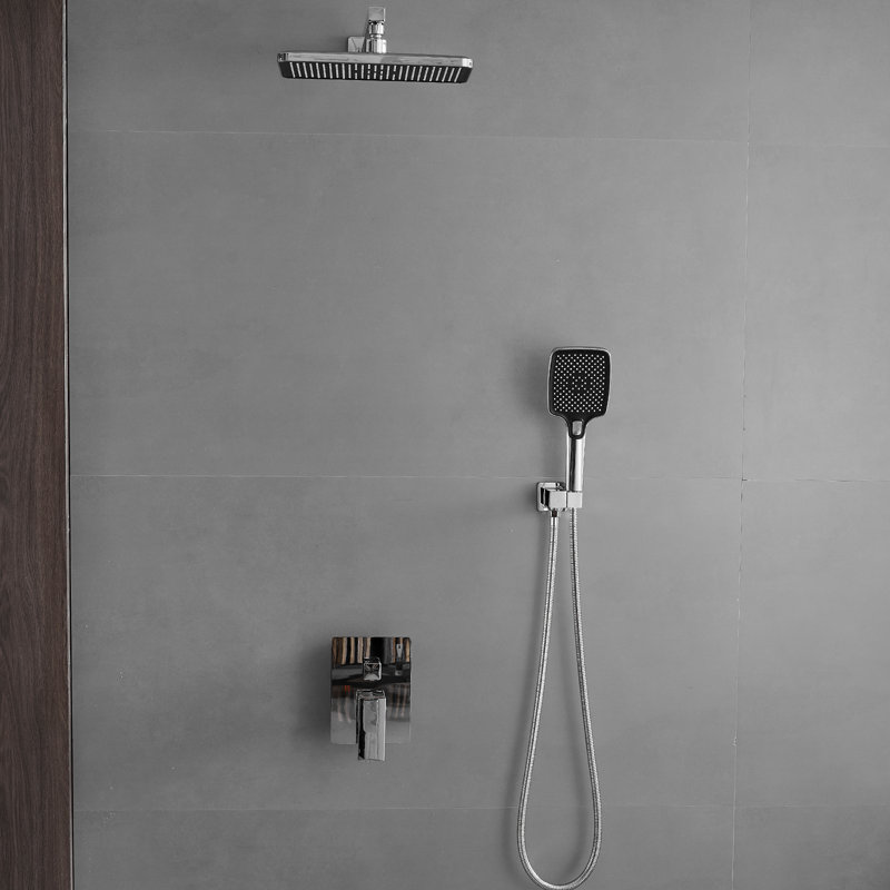 1 système de douche complet, Chrome poli