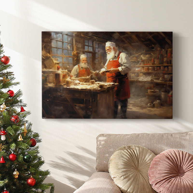 Christmas Holiday Arts - Toile tendue avec châssis XMA171249, H 32 po x l 48 po