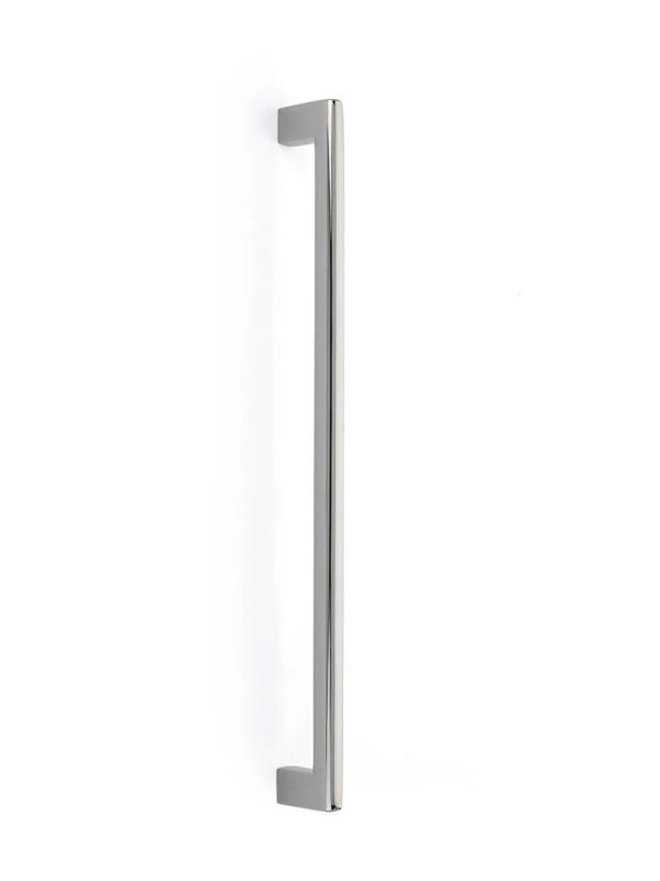 Poignée de porte de douche en verre Emtek Trail (GBTB), Nickel poli, 18"