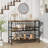 Narrow Console Table With Shelves, 3 Tier Industrial Entryway Sofa Table, Space Saving Rustic Hallway, Living Room Side Table For Bedroom, Apartment, Foyer-2117592460