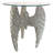 Angel Wings 21.5'' Tall Glass End Table