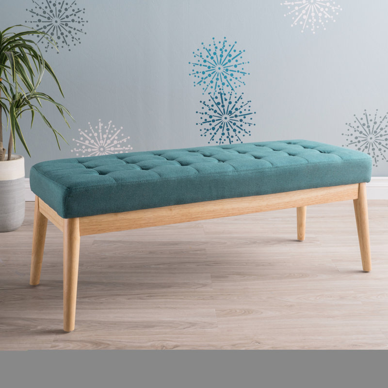 Bleu sarcelle recouvert d'un cadre en bois de bouleau pour une utilisation prolongée Housse en tissu doux polyvalent et fabrication stable