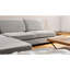 Canapé d'angle scandinave avec pouf, tissu gris clair, 76,0 x 123,2 x 31,5 pouces | Structure en bois de hêtre et en carton, 100% polyester | 2 oreillers inclus, nettoyage à sec, conception élégante et confortable pour les maisons modernes-1397398112-1397398117