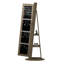 Armoire à bijoux avec miroir pleine longueur - 360 ° pivotant, rangement verrouillable avec miroir intérieur, rangement compact-1589524753