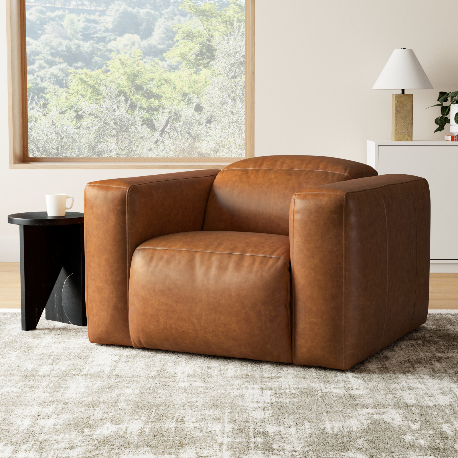 Amed Genuine Leather Power Recliner
