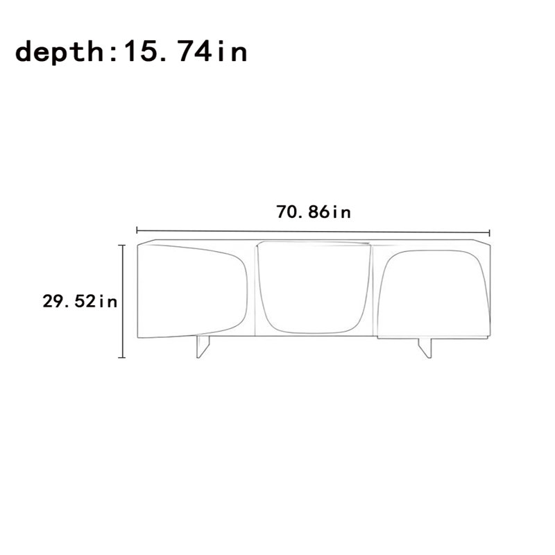 Italian minimalist side cabinet