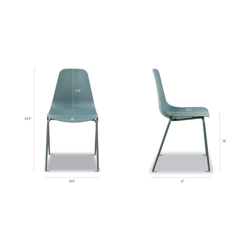 Isla Stackable Dining Chair (Set Of 4), Blue