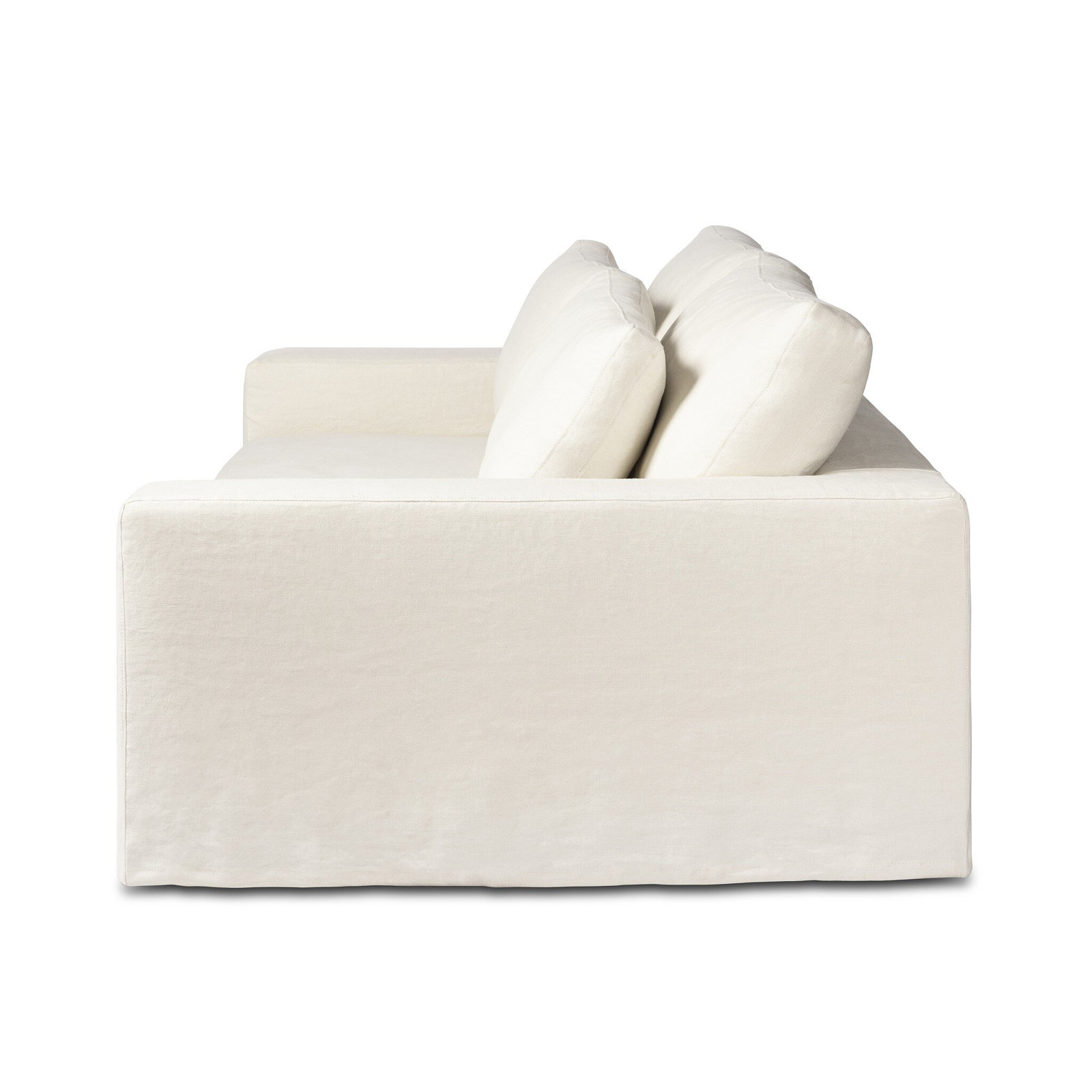 Bola Outdoor Slipcover Sofa-96"-Bombay Flax