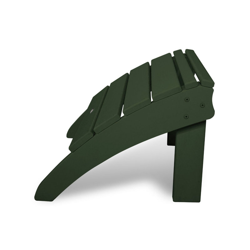 POLYWOOD Seashell Ottoman, Hunter Green
