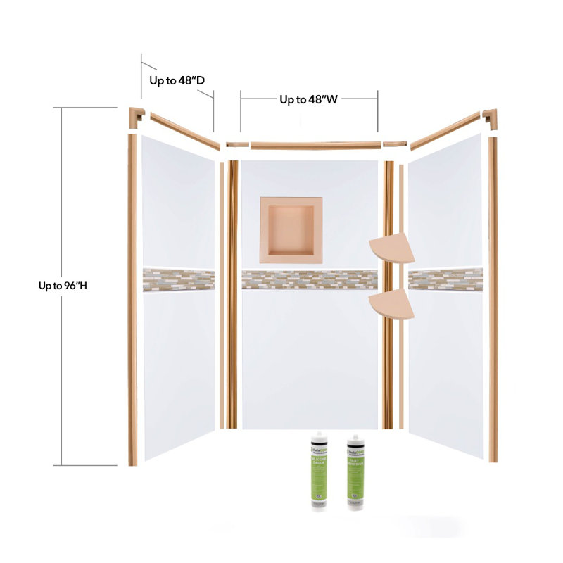 48'' W 48'' D 96'' H Tongue And Groove Composite Wall