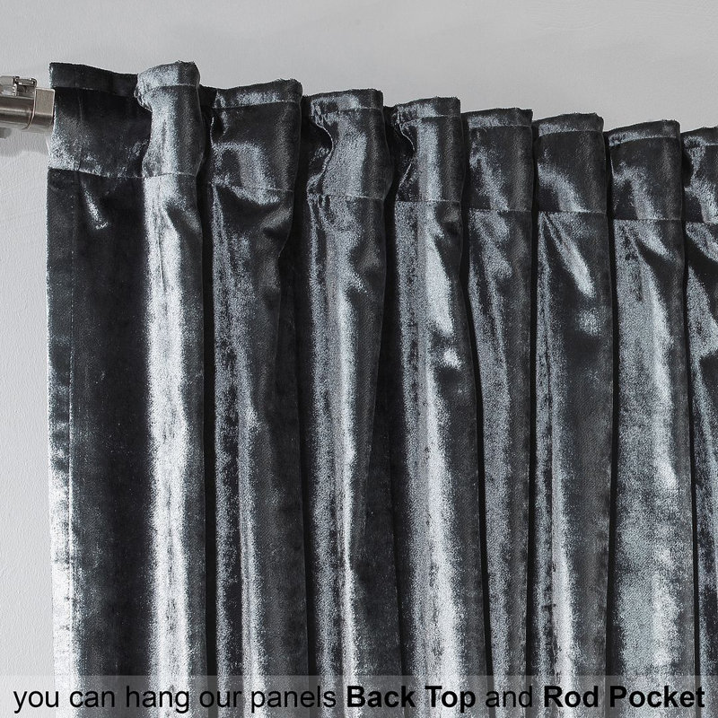Solid Colour Kitchen Curtain, 60 H x 45 W cm, 17 Gray