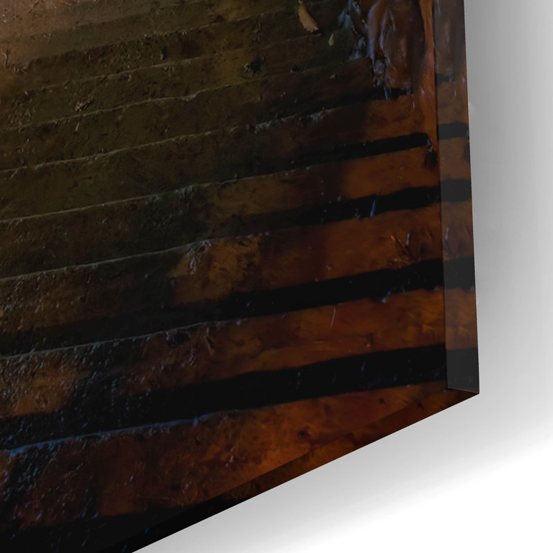 Art mural en verre «approche de la caverne» par Rick Berk, H 16 po x l 12 po x P 0,13 po