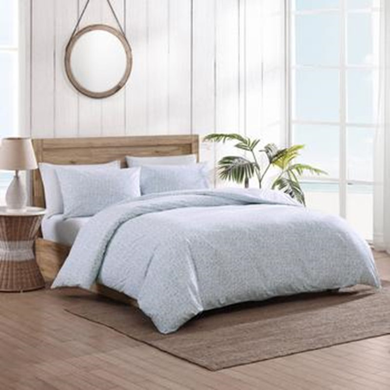 Koya Bay Tropical Cotton Floral Duvet Cover, Queen Duvet Cover + 2 Standard Shams