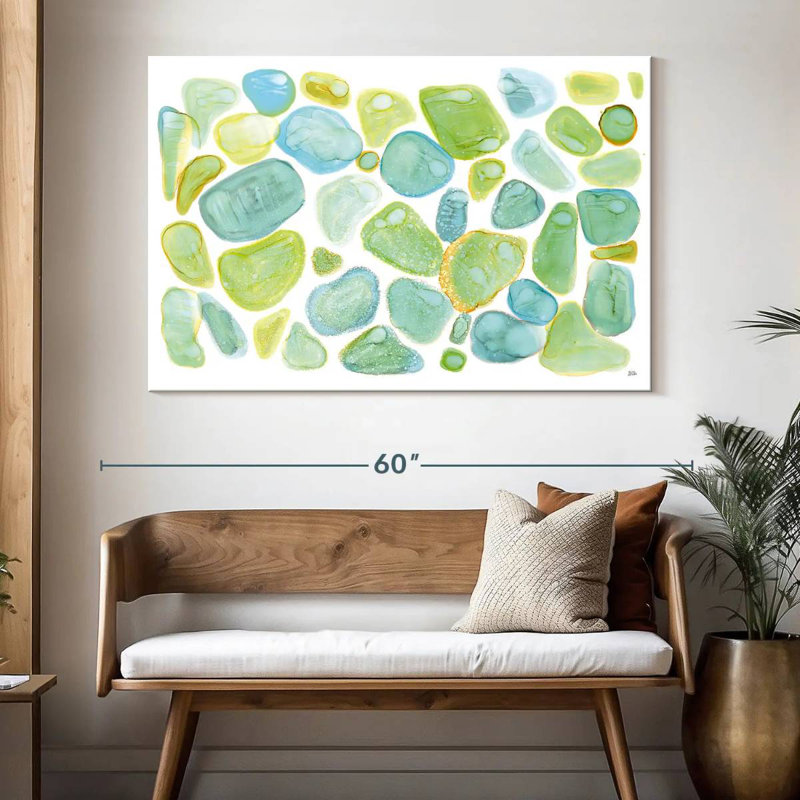 Abstrait de verre de mer Avery, H 34 po x l 51 po