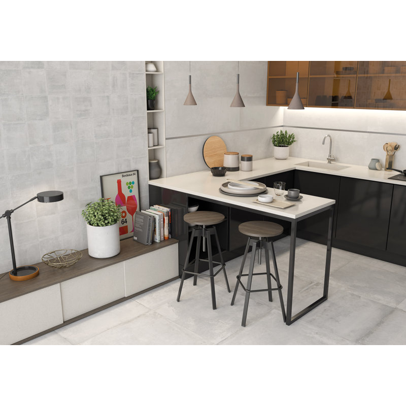 Synergy™ 16" x 47" Ceramic Patterned Tile, White
