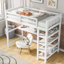  Lit mezzanine avec tablettes de rangement et bureau sous le lit-66213656-66213657