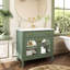 Armoire de meuble-lavabo haut de gamme de 36 pouces, verre, lumières activées par le mouvement, grand espace de rangement pour tiroir rabattable